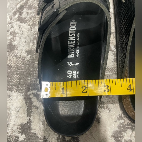 Birkenstock Limited Edition Arizona Hex Reptile Embossed Leather Sandals - Picture 14 of 15